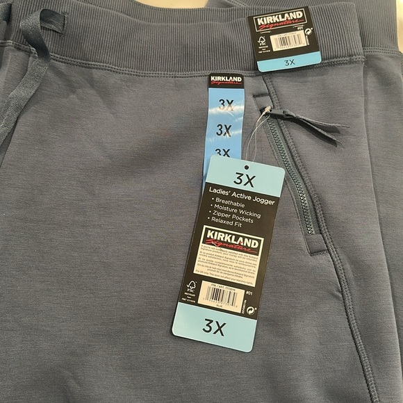NWT Kirkland Signature Ladies’ Active Blue Jogger Pants Plus Sz 3X - Picture 5 of 11